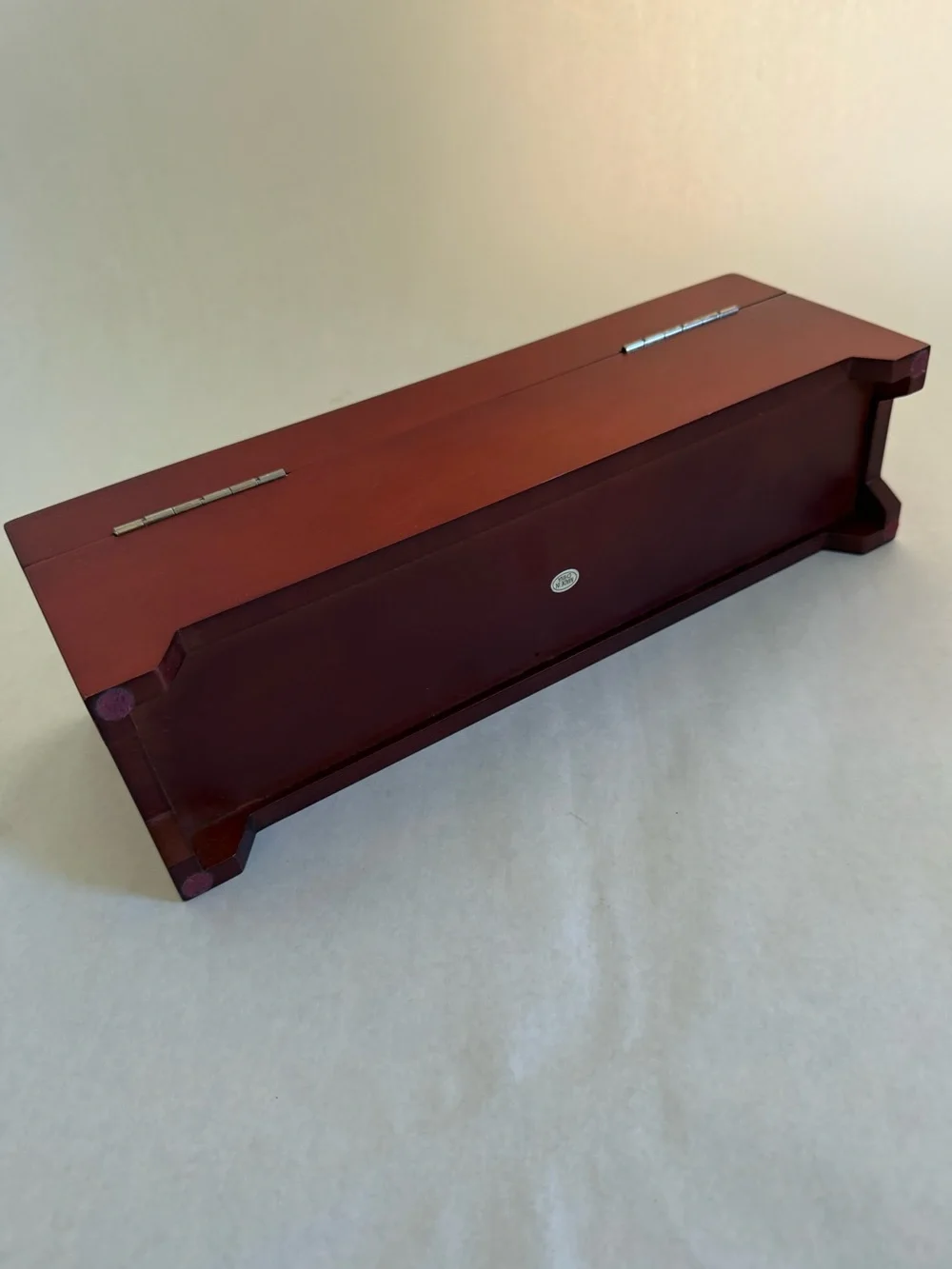 Wooden Decorative Storage Box in Deep Red